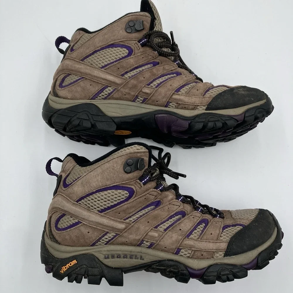 Merrell Moab 2 Ventilator Mid Hiking Boots Bracken Purple Size 9W Women's